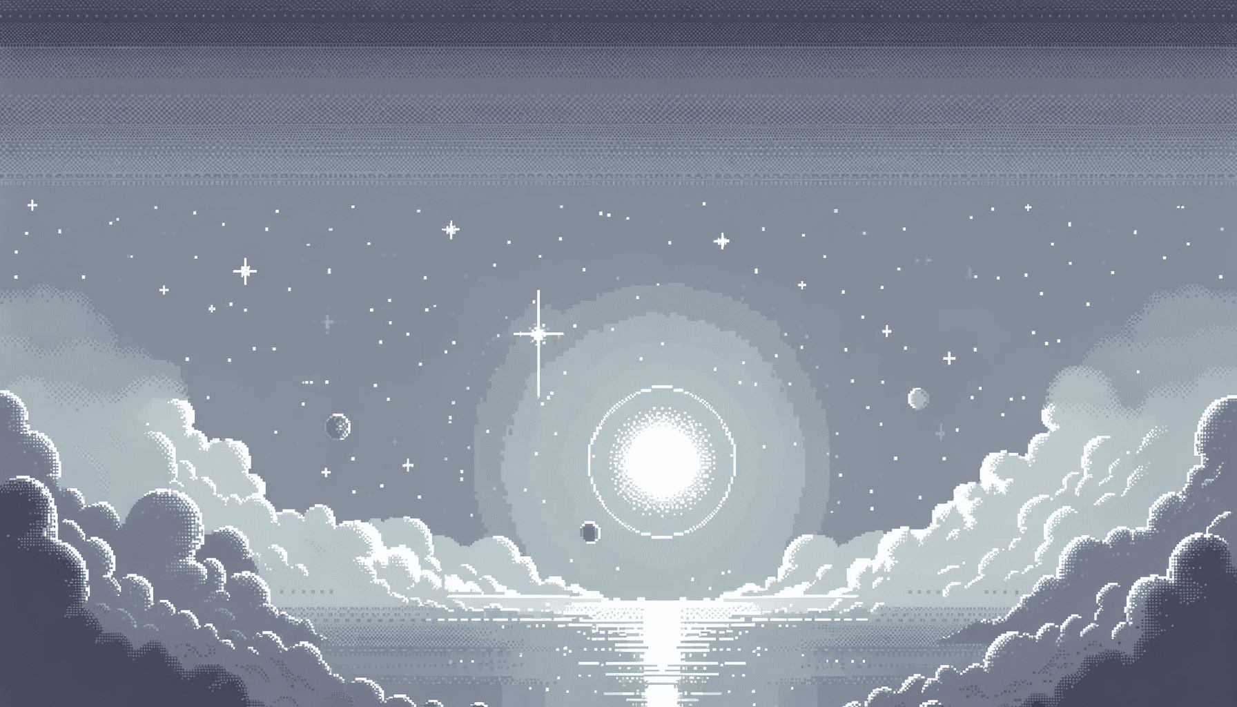 Pixel art of the ocean